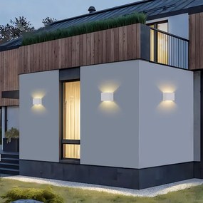 Brilagi - LED vonkajšie nástenné svietidlo DONNANI LED/5W/230V 10 cm biela IP44