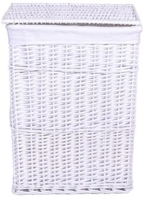 Kôš na bielizeň 114 l prútený biely