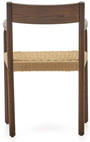 Hnedá/v prírodnej farbe jedálenské stoličky z dubového dreva Yalia – Kave Home