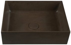 Sapho, FORMIGO betónové umývadlo, 47,5x14x36,5 cm, tmavo hnedá, FG014