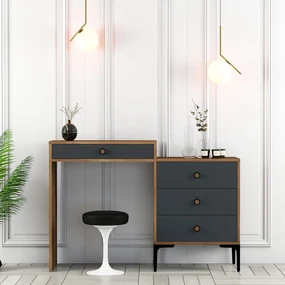 Toaletný stolík Lizbon 550 - Walnut, Anthracite