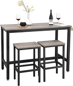 Barový stôl so stoličkami VASAGLE LBT015B02