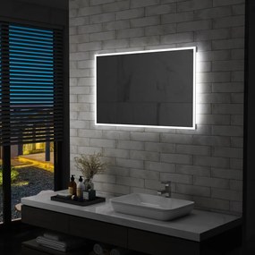 vidaXL Kúpeľňové nástenné zrkadlo s LED osvetlením 100x60 cm