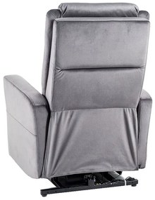 Polohovacie kreslo Adonis Velvet, sivá