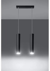 Sollux SL.0328 - Luster na lanku LAGOS 2 2xGU10/10W/230V čierna