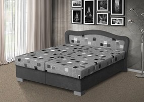 Nabytekmorava Čalúnená posteľ s úložným priestorom Sára170 čalúnenie: sivá/MEGA 31 sivá, Typ roštov: polohovacie