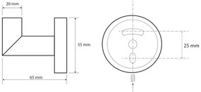 Sapho Sapho, X-ROUND BLACK háčik, čierna matná, XR208B