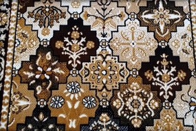 HU Hnedo-čierny klasický koberec Shiraz Bcf Aztek Rozmer: 80x150 cm