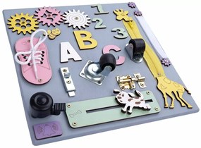 Interaktívna detská tabuľa - 30x30 cm - šedá