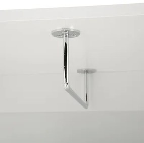 Šatníková skriňa SAUDDE so zrkadlom, biela 180 cm