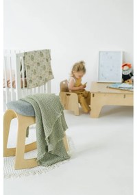 Detské béžové ľanové obliečky Linen Tales Botany, 70 x 100 cm