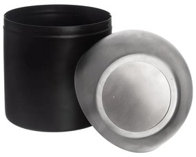 Čierny odpadkový kôš z nehrdzavejúcej ocele 1,2 l BLACK – Orion