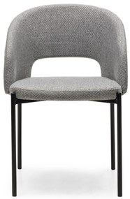 Velurová židle Jazz 50 cm šedé/černé