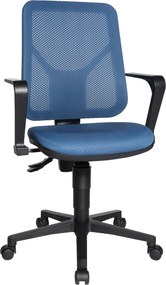 XXXLutz OTOČNÁ STOLIČKA, plochá tkanina, sieť, petrolejová - Online Only kancelárie - 001319008901
