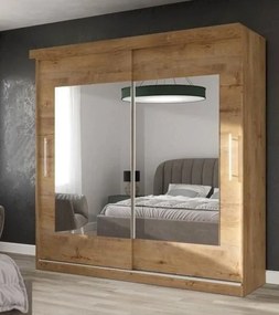 Šatníková skriňa Sino 203 dub tmavý, dub lefkas tmavý