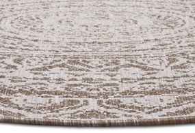 NORTHRUGS - Hanse Home koberce Kusový koberec Twin Supreme 105498 Linen kruh – na von aj na doma - 140x140 (priemer) kruh cm