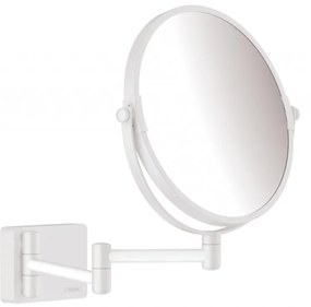 Hansgrohe AddStoris - Kozmetické zrkadlo Ø188 mm, biela matná 41791700