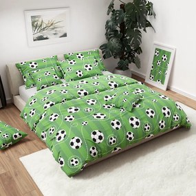 Bavlnené obliečky FUTBAL zelené Rozmer obliečky: 70 x 90 cm | 140 x 200 cm