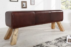 Dizajnová lavica Horse 120 cm pravá koža