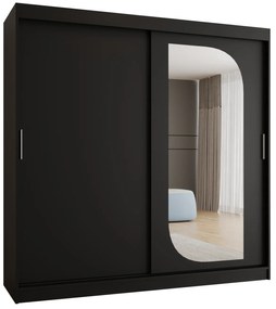 Šatníková skriňa 200 cm Lulu (čierna). Akcia -19%. Vlastná spoľahlivá doprava až k Vám domov. 1125983