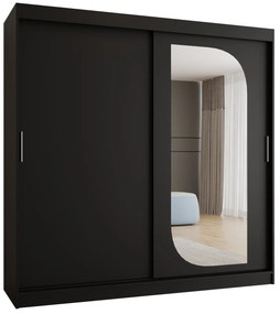 Šatníková skriňa 200 cm Lulu (čierna). Akcia -50%. Vlastná spoľahlivá doprava až k Vám domov. 1125983