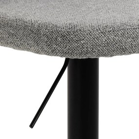 Čierno-sivá barová stolička s nastaviteľnou výškou (výška sedadla 55 cm) Patricia – Actona