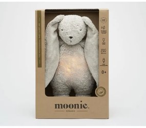 Moonie - Uspávadlo s melódiou a svetlom zajačik 2.0 organic grey