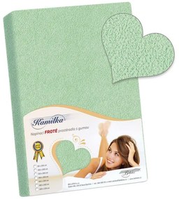 Froté prestieradlo Bellatex svetlozelené , 160 x200 cm