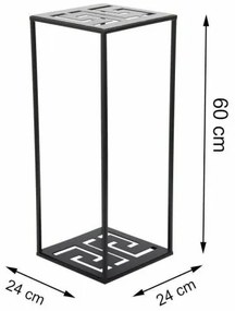 Stojan na kvety 60x24 cm čierna