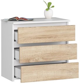 Nočný stolík CL3 60 cm biely / sonoma