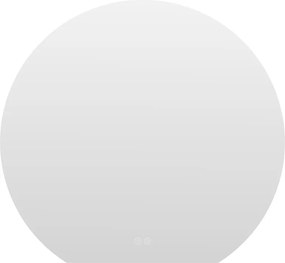 Mereo Mereo, zrkadlo okrúhle s rovnou hranou 800x740 mm, ambientné LED osvetlenie a odhmlievanie, MER-CN185