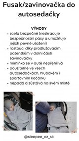 Fusak do autosedačky pre bábätko JUNGLE, TMAVO MODRÝ