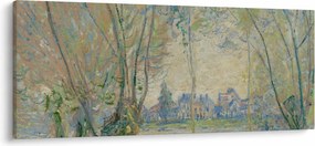 Obraz - Claude Monet, Woman Seated under the Willows, reprodukcia (120x50 cm)