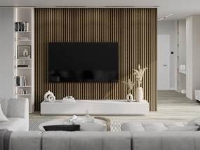 Mexen Lam-F, akustické stenové lamely 275 × 30 cm, plstený podklad 8 mm, technická dyha, orech prírodný, S105-275307-3015-016