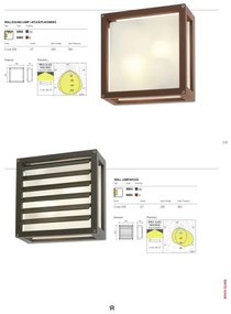 Redo 9893 - Vonkajšie nástenné svietidlo BRICK 2xE27/42W/230V IP54 hnedá