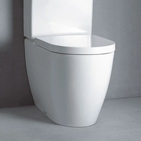 DURAVIT ME by Starck WC misa kombi s hlbokým splachovaním, Vario odpad, 370 x 650 mm, biela, s povrchom WonderGliss, 21700900001