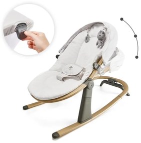 KINDERKRAFT - Detské lehátko ELSU sivé