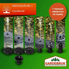 InternetovaZahrada Solárna fontána 180 l/h - čierna