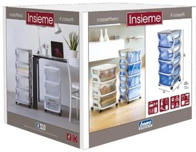 BAMA Regál Insieme 4, modrý