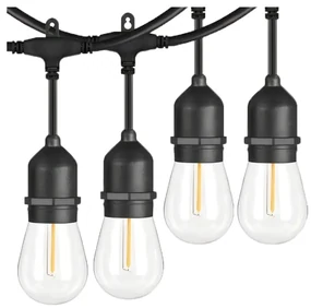 MAXLED LED Vonkajšia dekoračná reťaz 20xE27/1W/230V 20 m IP65 čierna MX0254