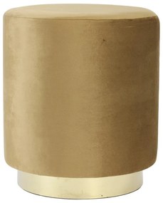 Zamatový taburet v zlatej a svetlohnedej farbe Nadien – Light &amp; Living