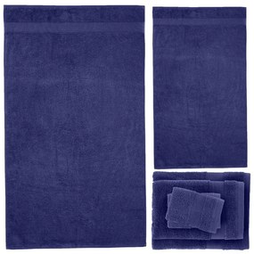 Tmavomodré froté bavlnené uteráky a osušky v súprave 6 ks Anti–Bacterial – Catherine Lansfield