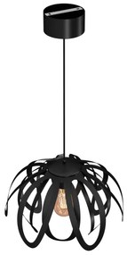 Luster na lanku ORCHID 1xE27/60W/230V čierna
