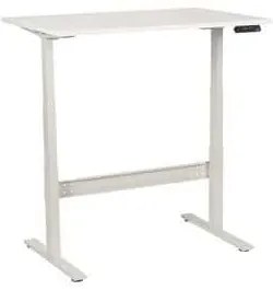 Výškovo nastaviteľný kancelársky stôl Manutan Expert, 120 x 80 x 62,5 - 127,5 cm, rovné vyhotovenie, ABS 2 mm, biely