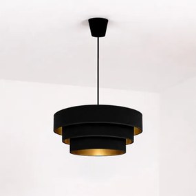 Brilagi - Luster na lanku LUNETA 1xE27/60W/230V pr. 40 cm čierna/zlatá