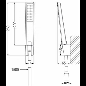 Mexen Pecos vaňová sada R72, chróm - 72713R72-00