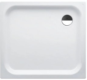 LAUFEN Platina obdĺžniková sprchová vanička zo smaltovanej ocele, odtok v rohu, 1000 x 900 x 65 mm, biela, s protišmykom, H2150316000401
