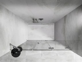 Mexen Lunar-F, pravé sklápacie sprchové dvere 110 cm, číre sklo, chrómový profil, 836S-110-050-01-00-P