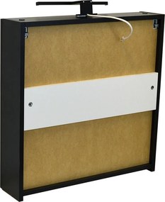 Comodo Zrkadlová skrinka Amata B 60 ZS LED-B s osvetlením Any LED 30 B, čierna