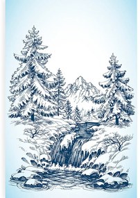 Obraz zasnežená rozprávková krajinka - 40x60